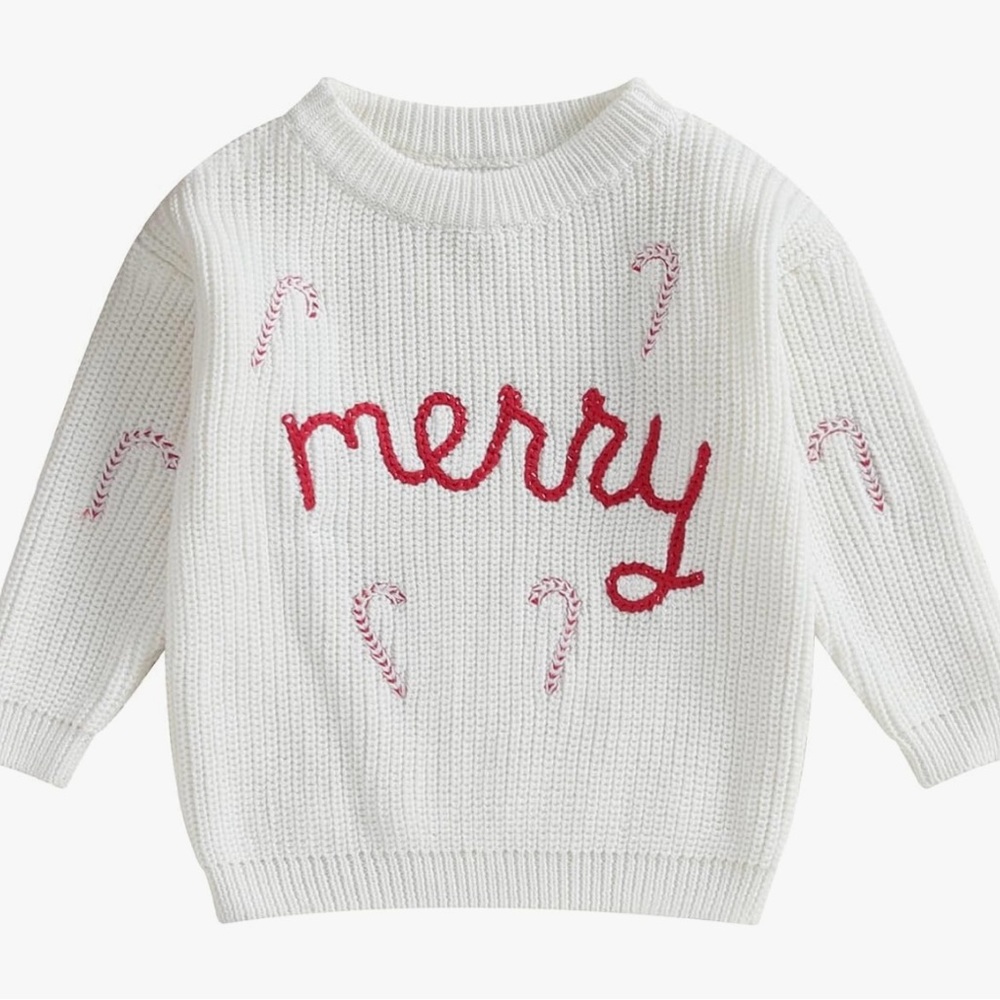 New Handmade Embroidered Holiday Sweater‎